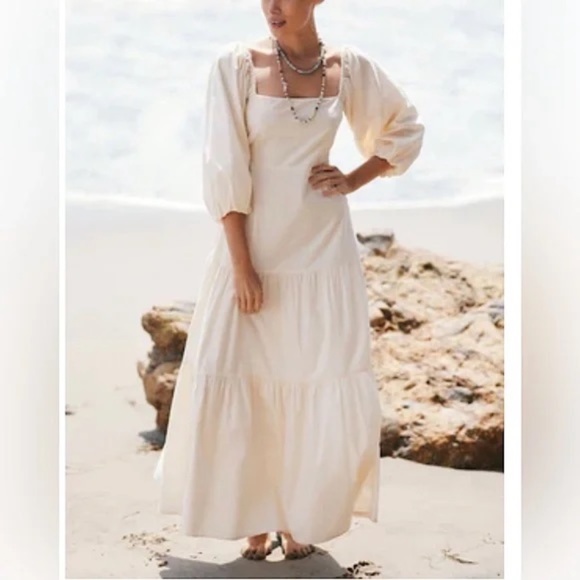 L*Space Bahia Open Back Peasant Maxi Dress Brick Red Size S - NWT - Picture 14 of 16